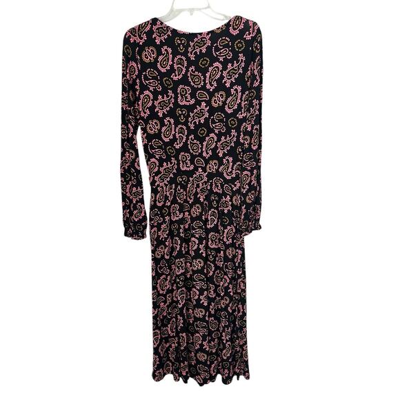 Boden Evelyn Jersey Midi Dress Azalea Paisley Womens Size 10 Long - Picture 3 of 11
